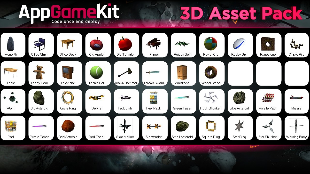 AppGameKit Classic - 3D Asset Pack