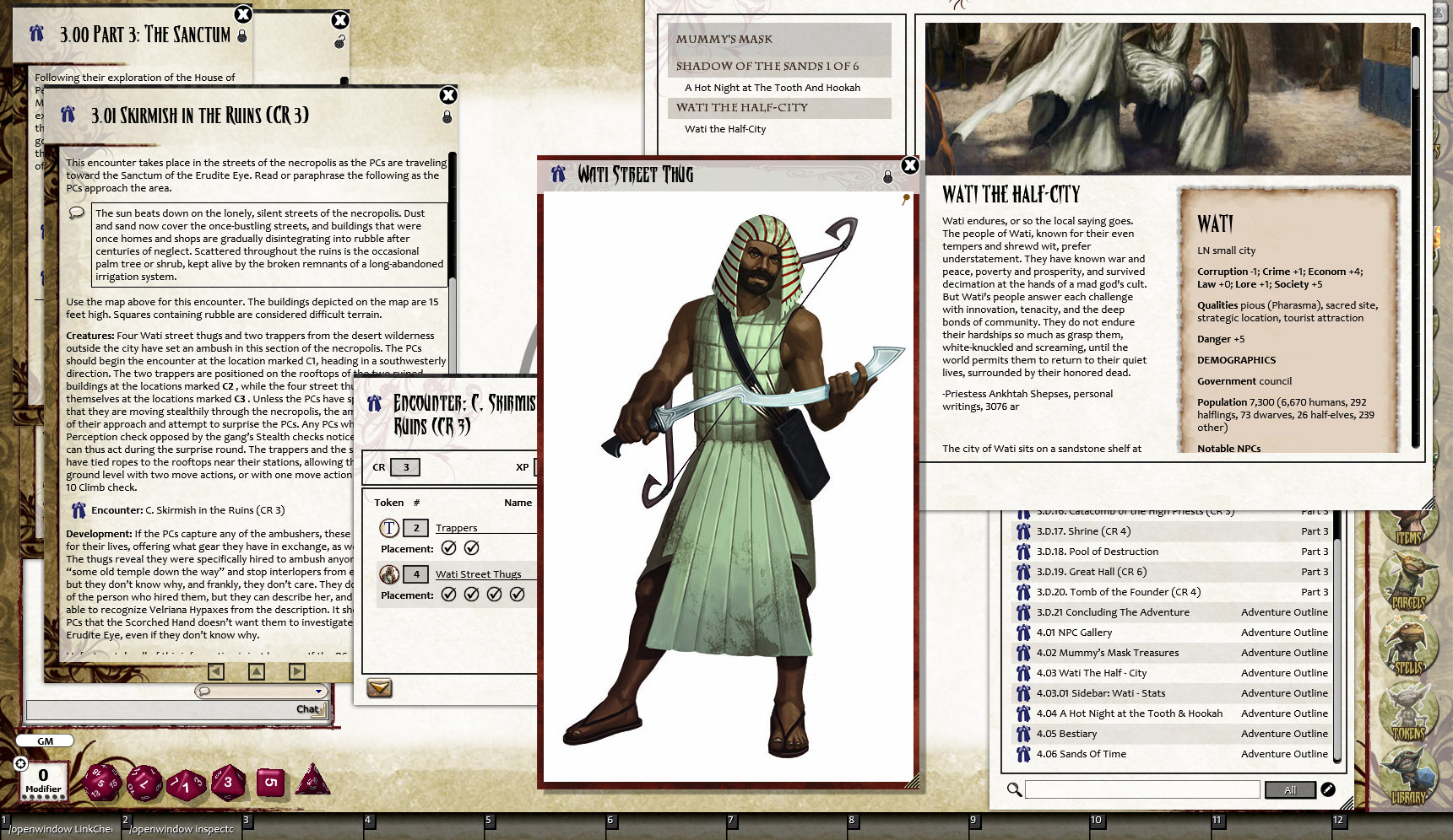 Fantasy Grounds - Pathfinder RPG - Mummy's Mask AP 1: The Half-Dead City (PFRPG)