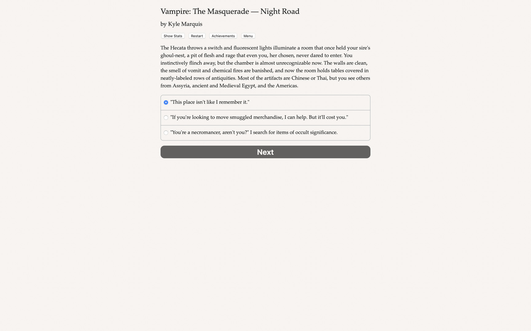 Vampire: The Masquerade — Night Road — Secrets and Shadows