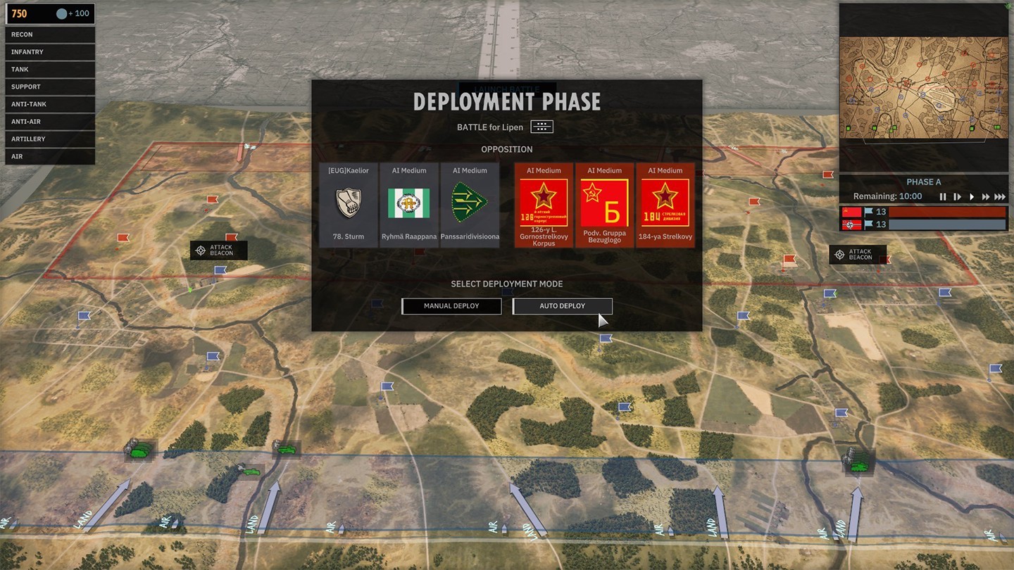 Steel Division 2 - Reinforcement Pack #6 - Auto Deployment