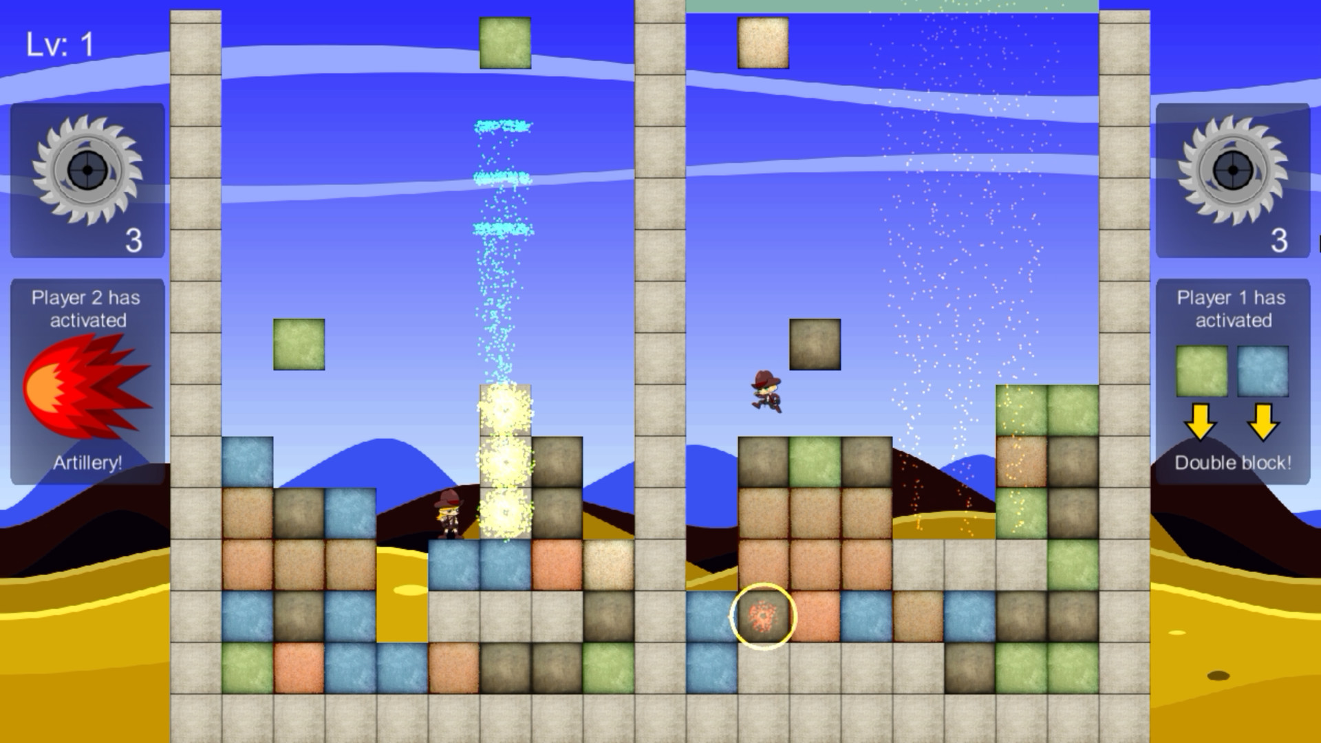 Raining blocks