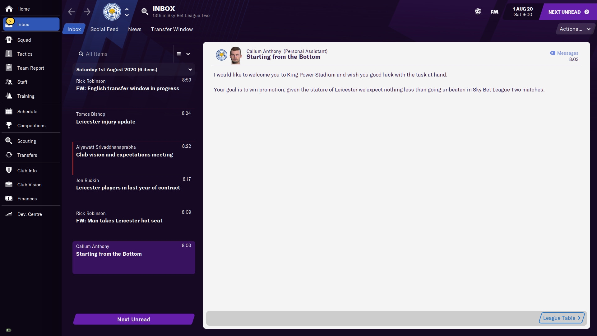 Football Manager 2021 Touch - Starting from the Bottom