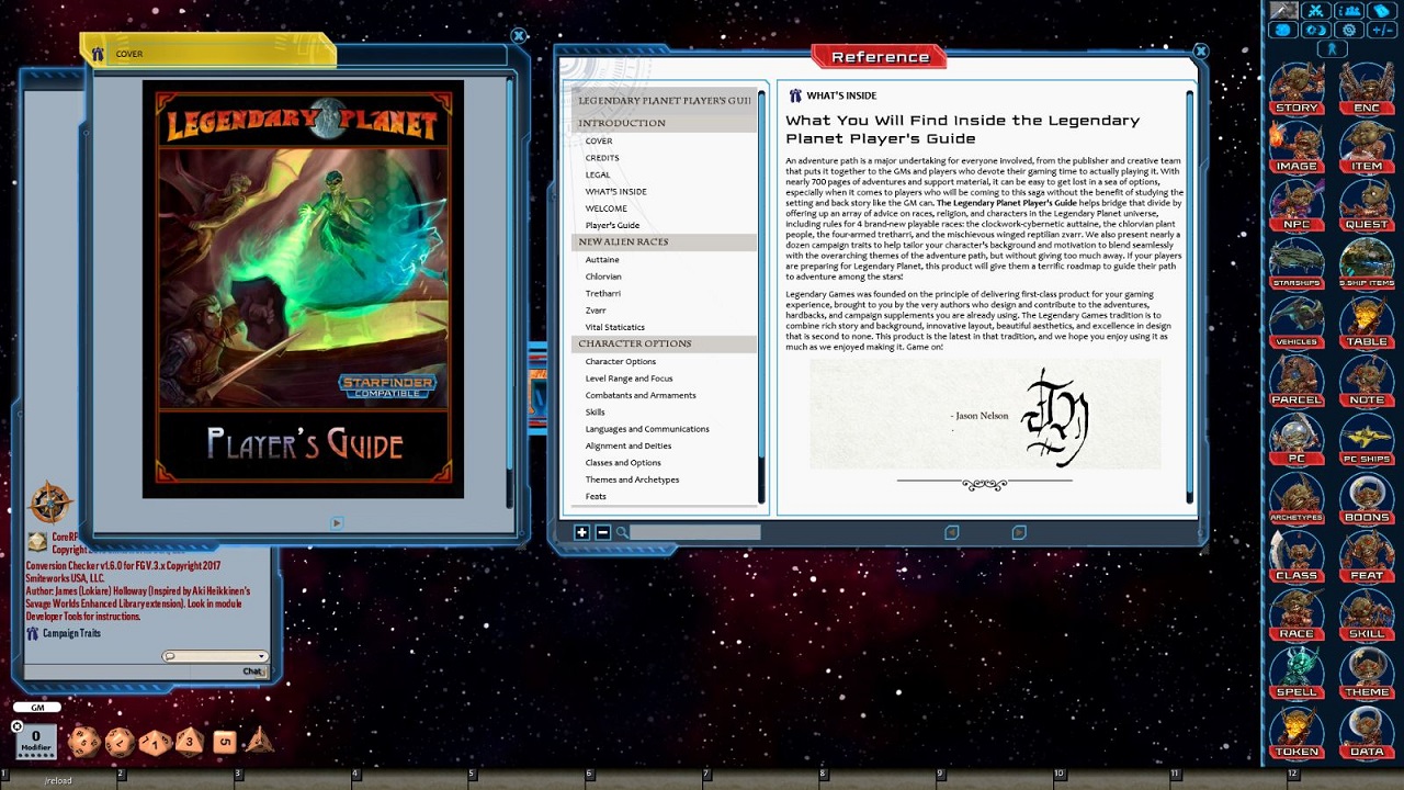 Fantasy Grounds - Legendary Planet Players Guide (SFRPG)