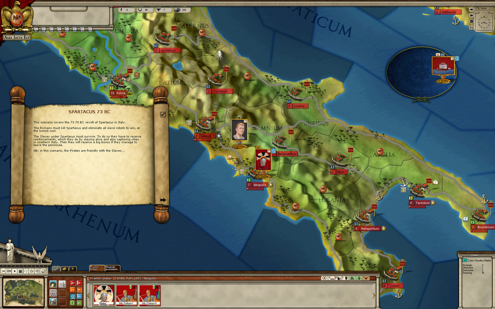 Alea Jacta Est Spartacus 73BC