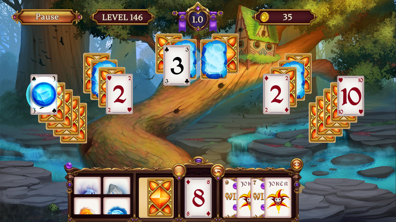 Solitaire. Elemental Wizards