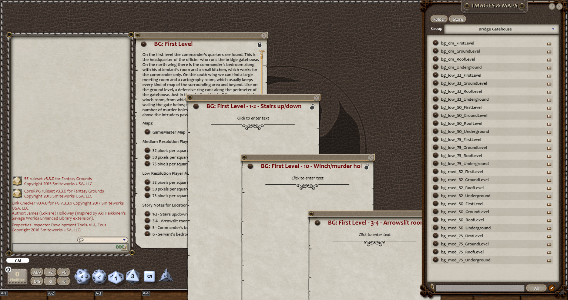 Fantasy Grounds - 0one's Colorprints #4: Bridge Gatehouse (Map Pack)