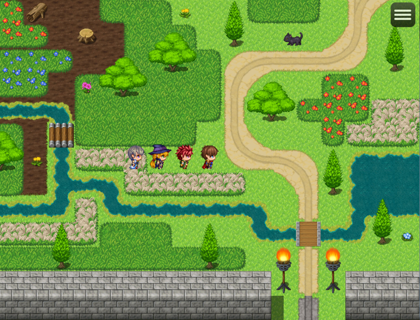 RPG Maker MZ - Winding Road and Grassland Tileset