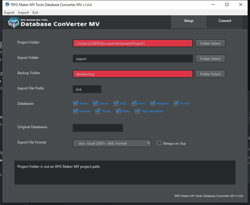 RPG Maker MV Tools - Database ConVerter MV