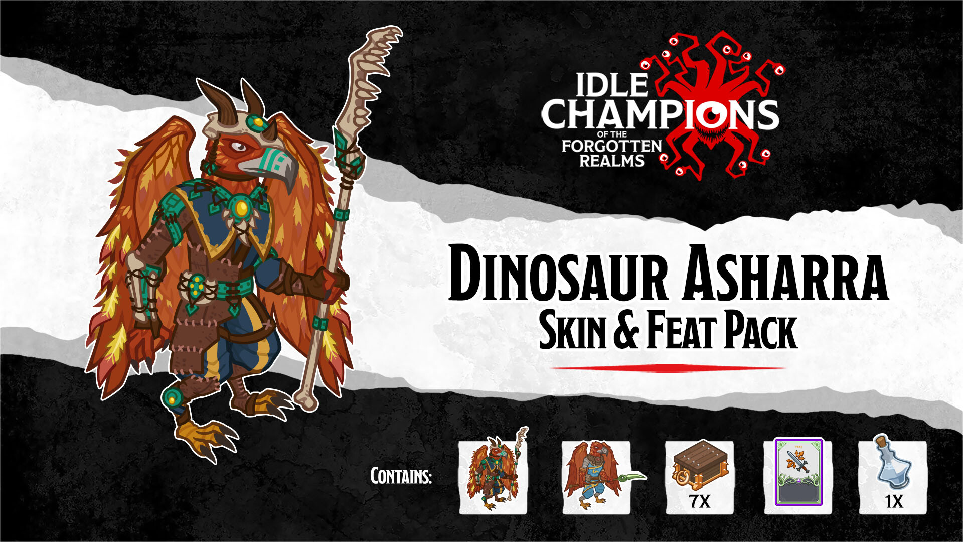 Idle Champions - Dinosaur Asharra Skin & Feat Pack