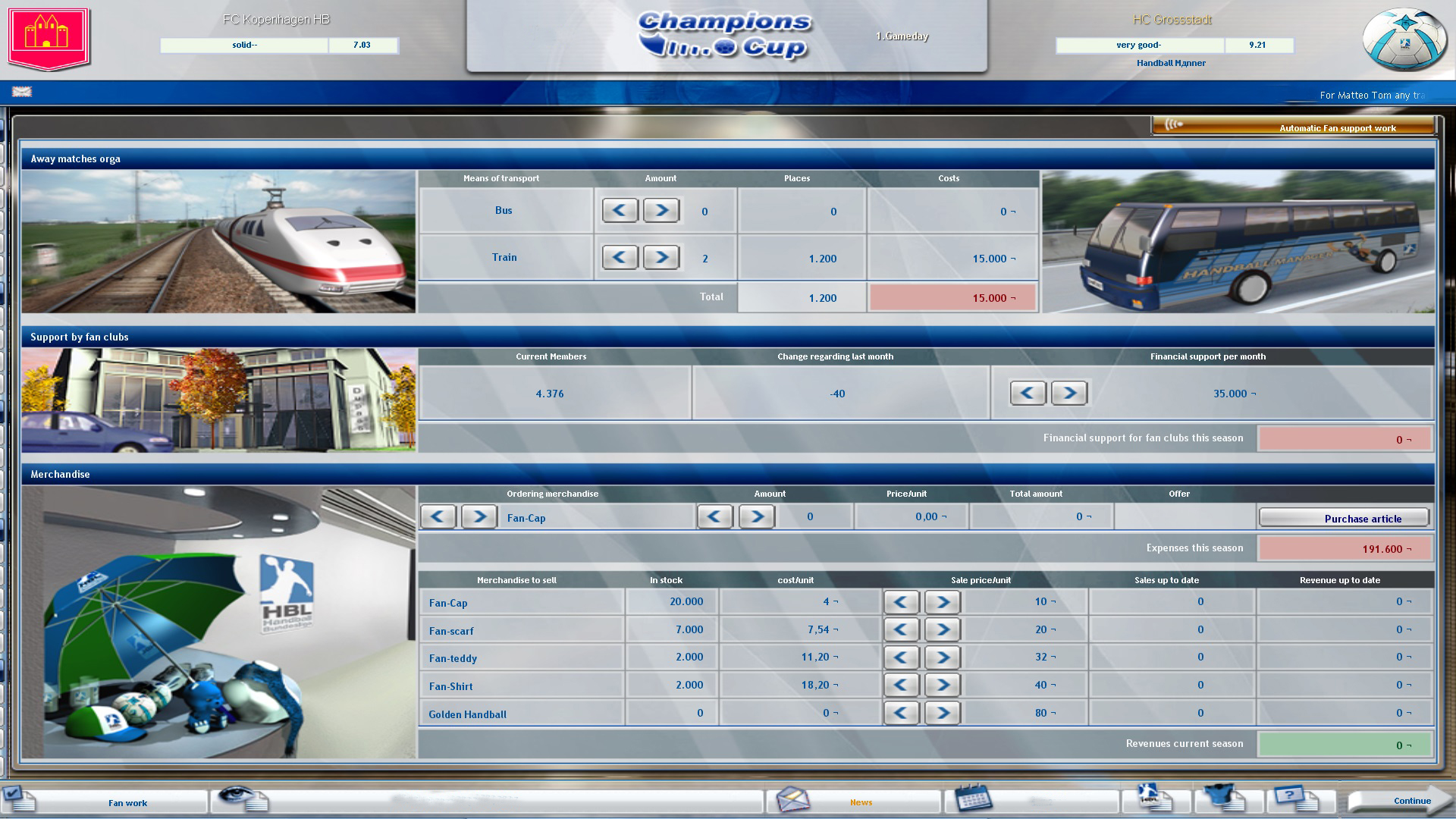 Handball Manager - TEAM