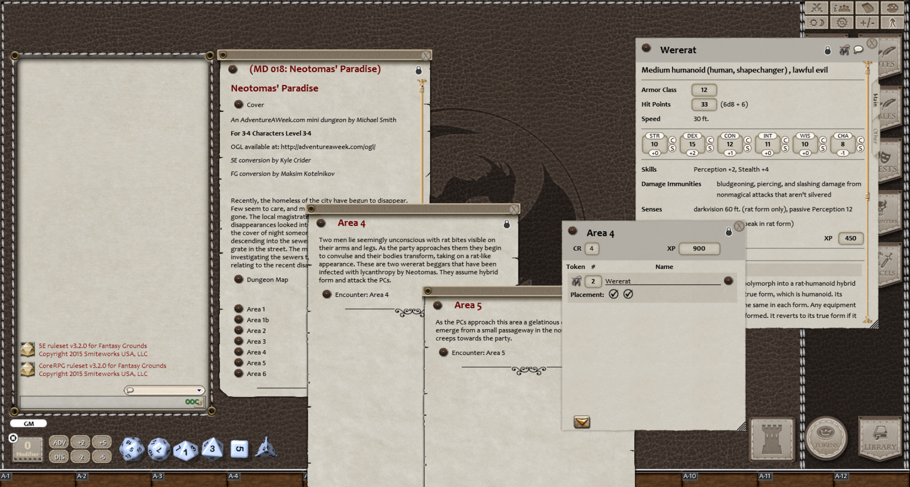 Fantasy Grounds - Mini-Dungeon #018: Neotomas' Paradise (5E)