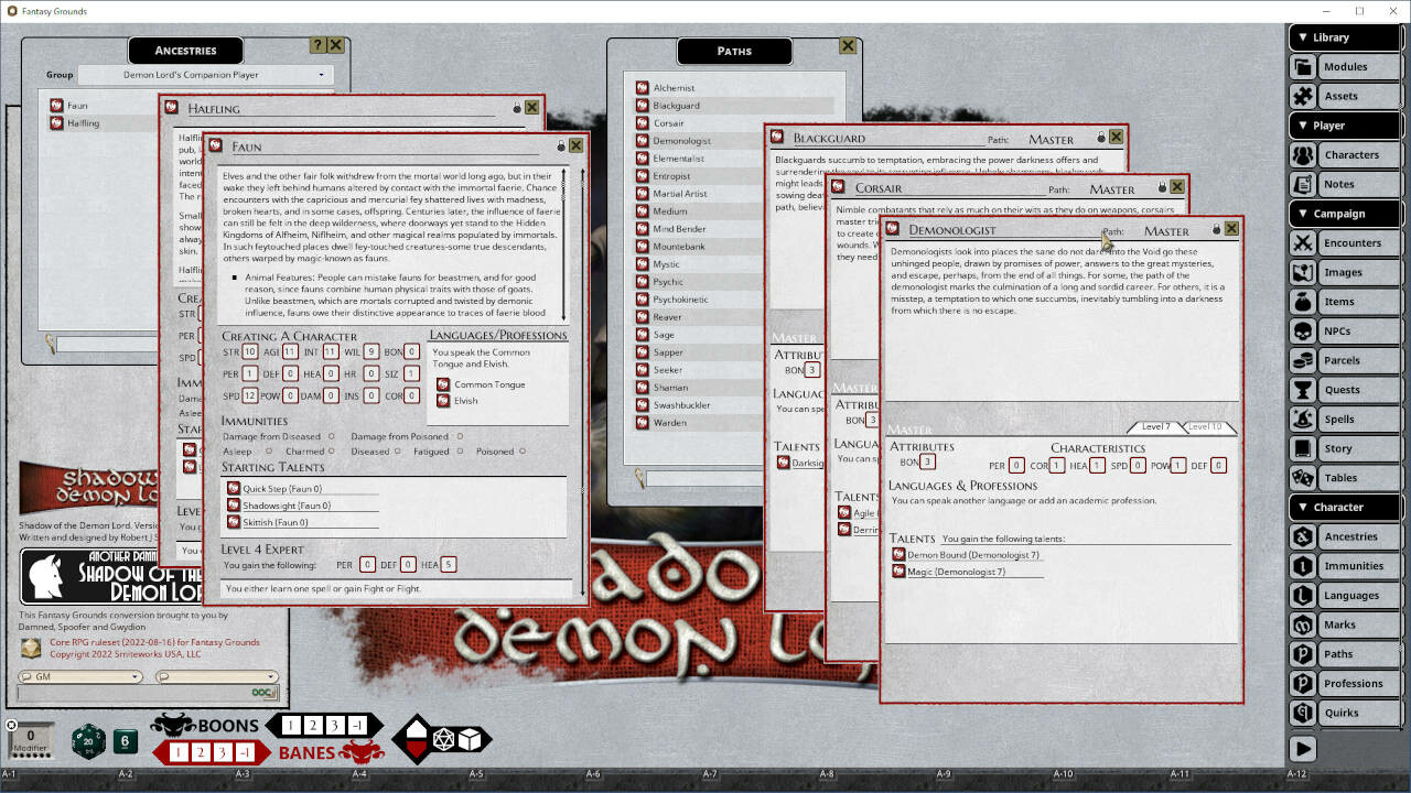 Fantasy Grounds - Demon Lord's Companion