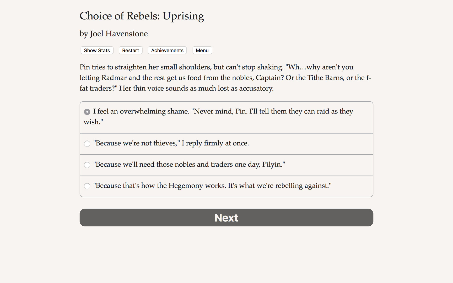 Choice of Rebels: Uprising