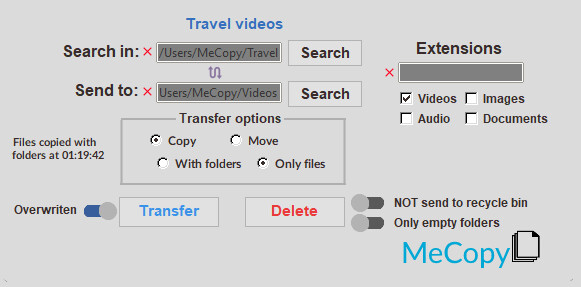 MeCopy - Keep your PC tidy